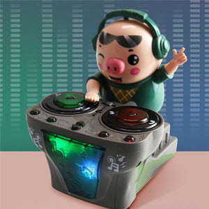 Jouet de Cochon Dansant de Musique Électronique DJ