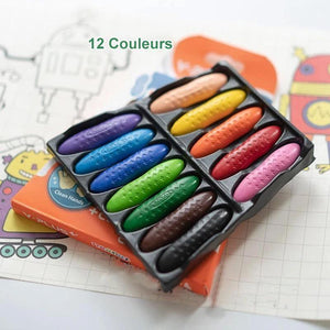 Crayon de Cire Lavable pour Enfants (12/24/36 couleurs)